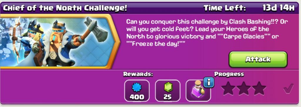 Chief of the north challenge.