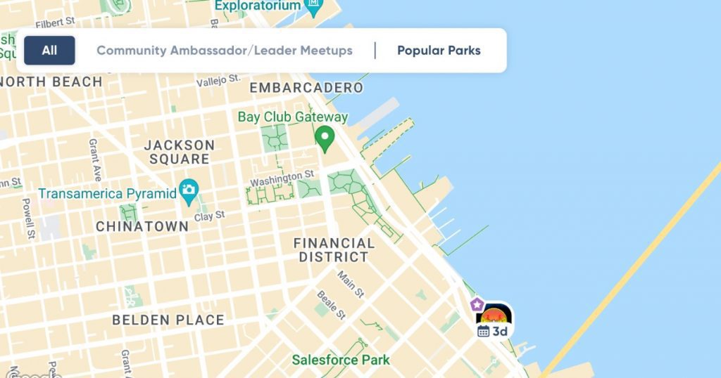 A map to plan meetups and journeys.