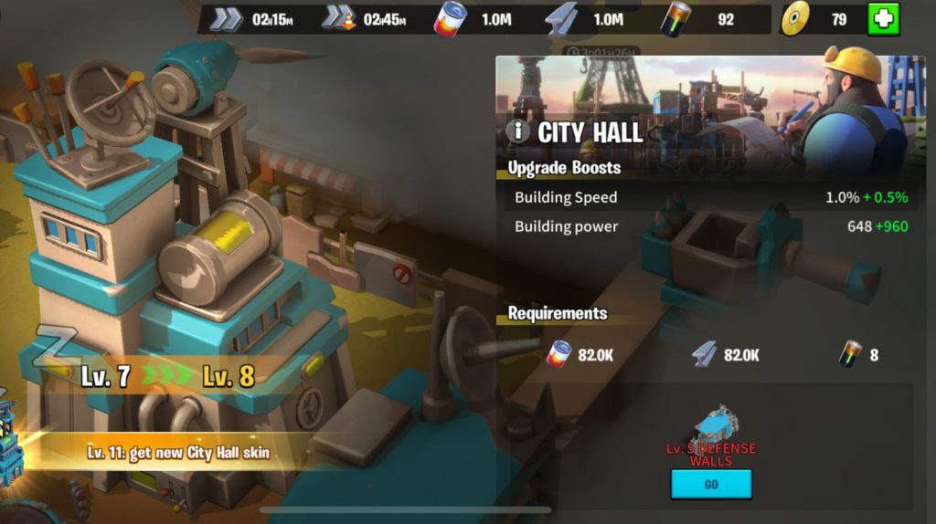 City hall upgrade Age of Apes.