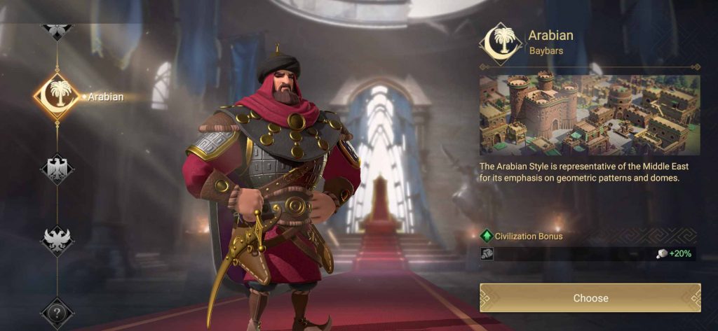 Arabian Civilization overview in Era of Conquest.