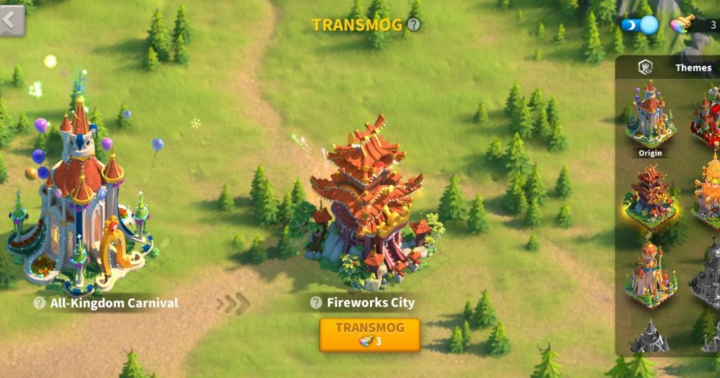 City skin transmog between all-kingdom carnival and fireworks city.