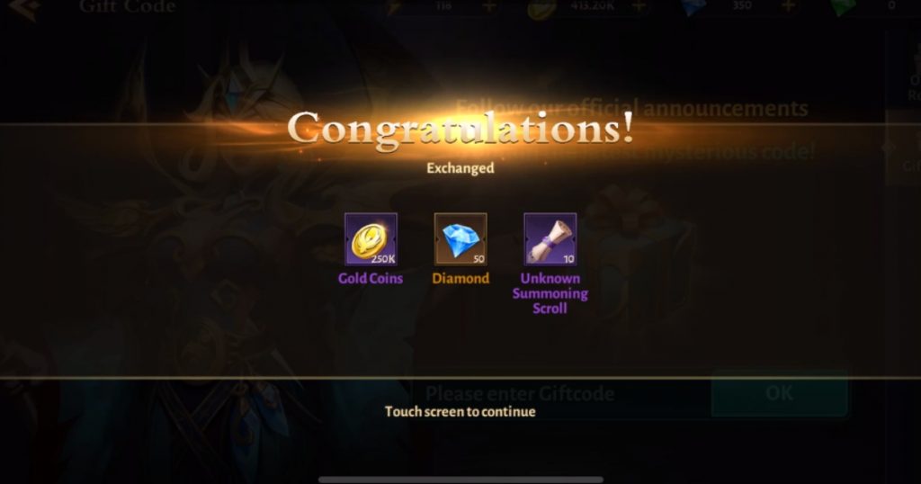 Successfully redeemed and claimed items.