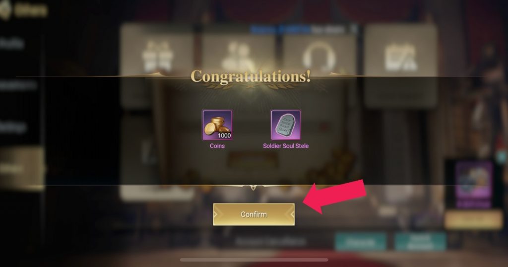Step 4 visual representation of gift code redemption.