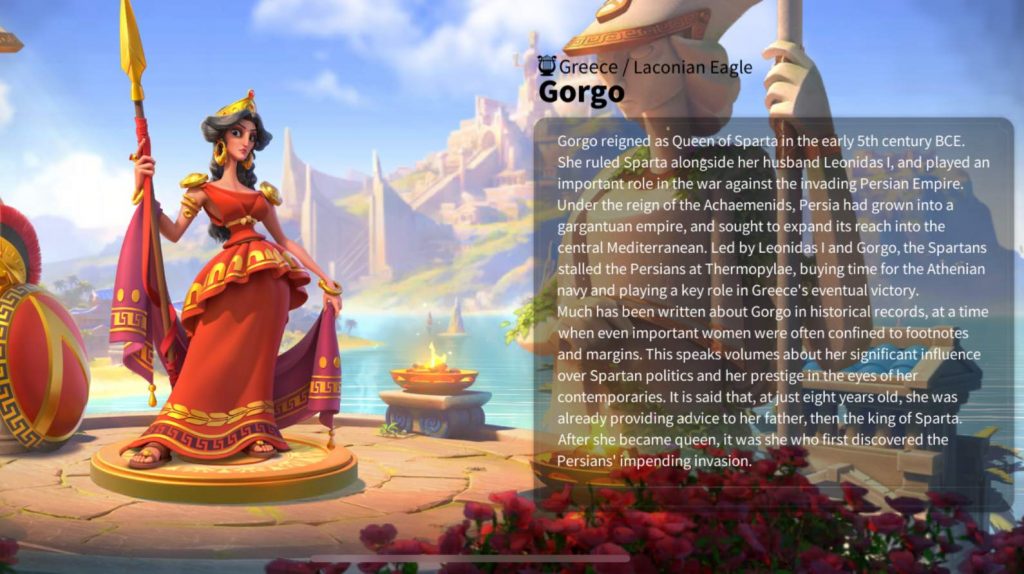 Gorgo overview in Rise of Kingdoms.