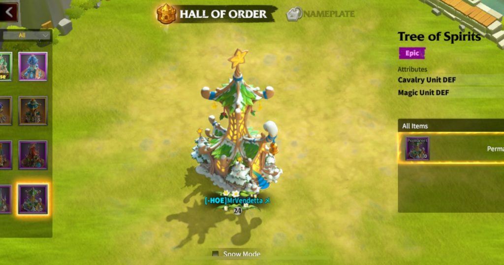 Tree of Spirits city skin showcase.