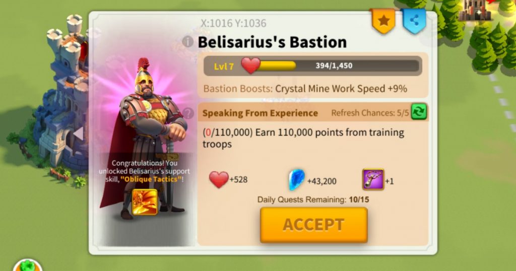 A bastion with quests.