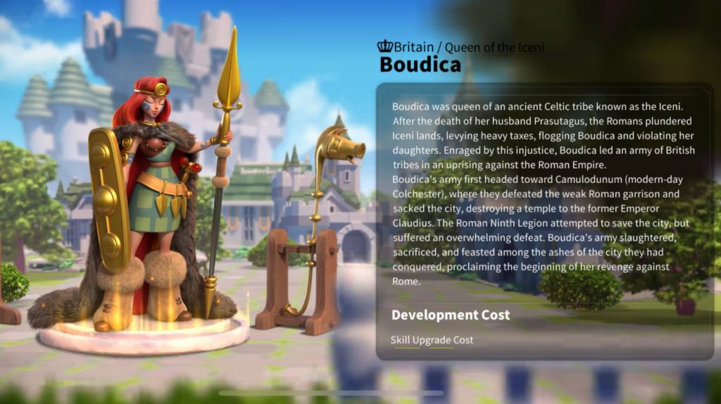 Boudica Prime commander overview.