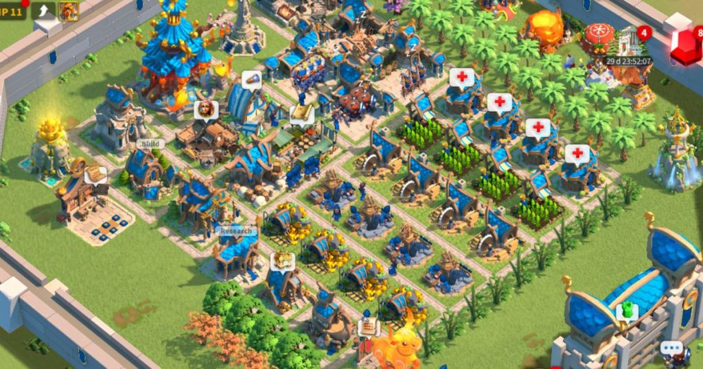 Changing building appearance in Rise of Kingdoms.