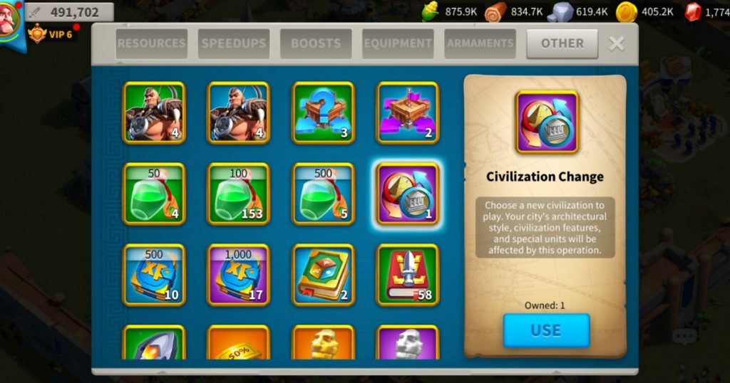 Level 10 civilization change token.