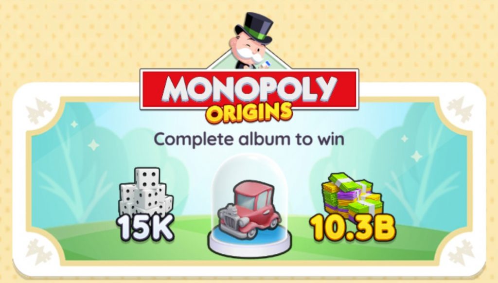 The rewards available for completing the Origins album.