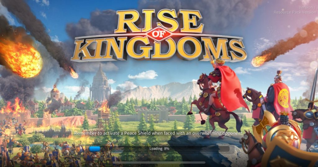 The traditional loading screen in Rise of Kingdoms.