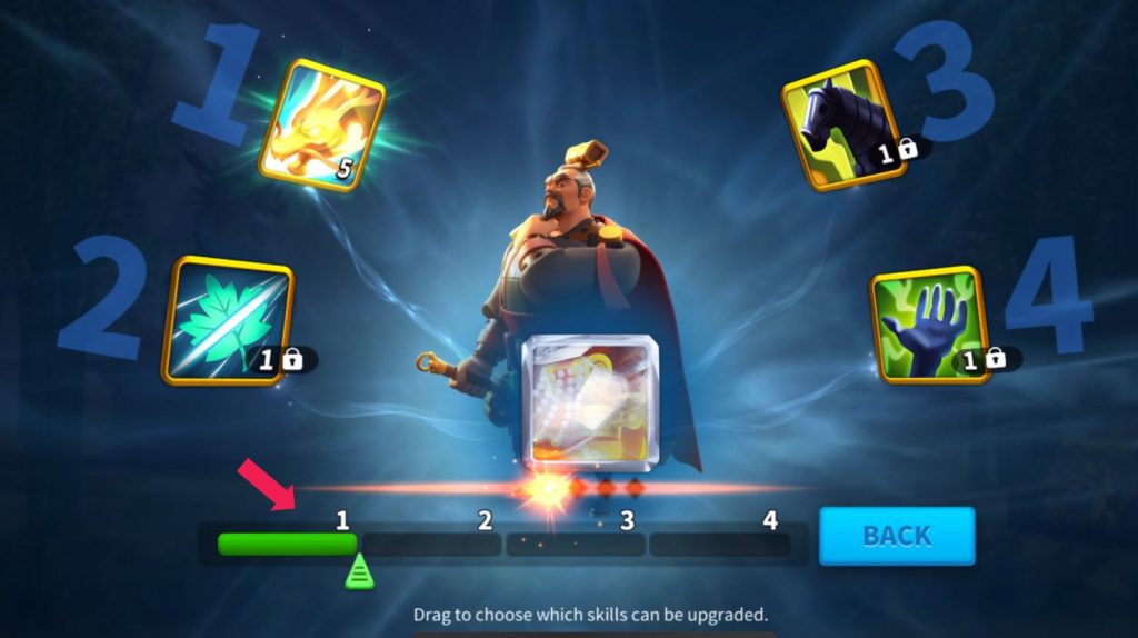 Skill locking for commander Cao Cao.