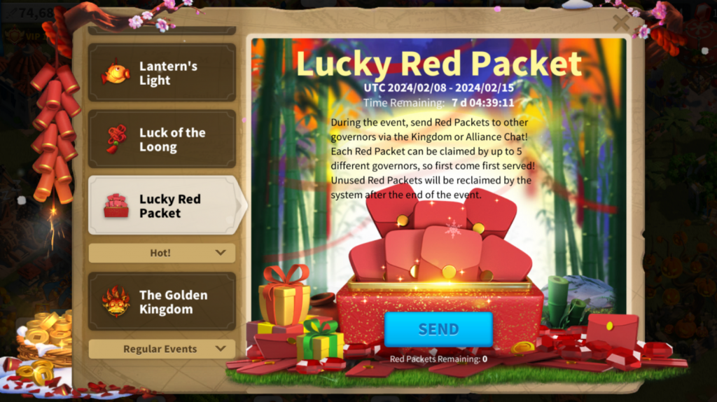 Lucky red packets.