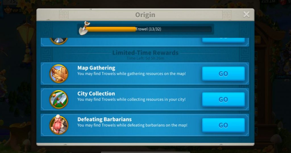obtaining trowels