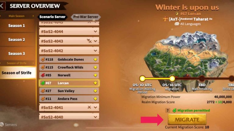 Cod Fillets Migration Call of Dragons - Migration, Permits & Changing Servers Guide